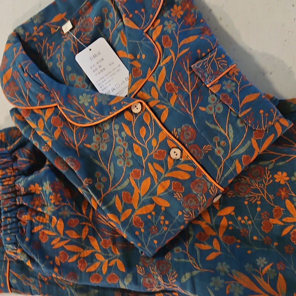 Floral Button-Up Pajama SET